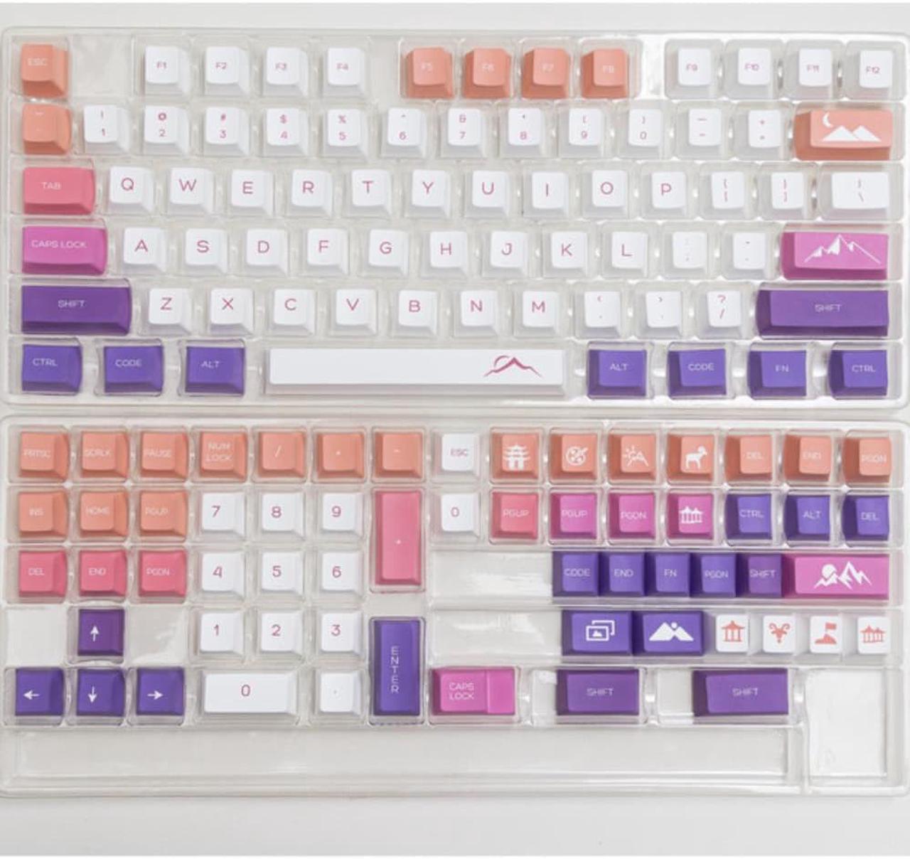 Ruth's sister 1 Set Alpine Keycaps 135 Keys PBT Keycap profile Dye Sublimation Keycaps For MX Switches Custom Game Mechanical Keyboard