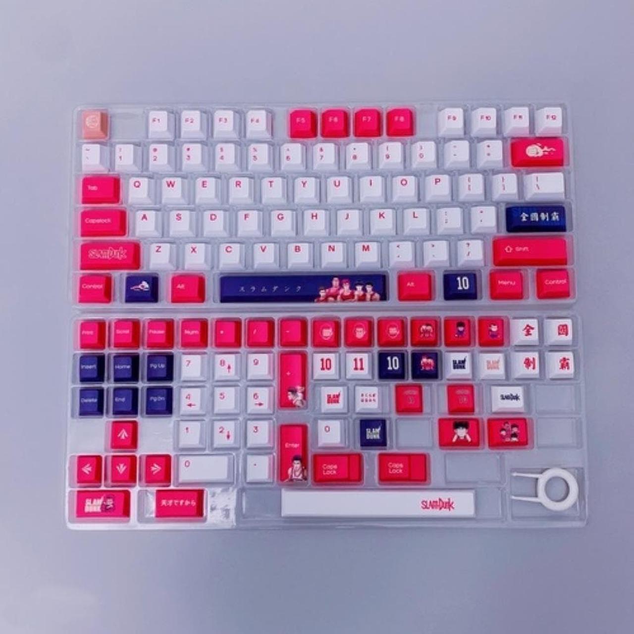 134 Key slam dunkl Anime Theme PBT Dye Sublimation Profile   For MX Switches Mechanical Keyboard Key Caps