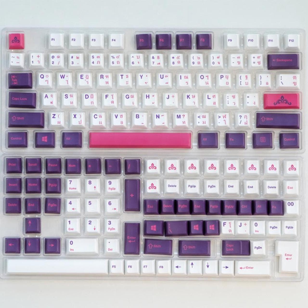 154 Key GMK THAI Keycap PBT Dye Sublimation Profile GMK Keycap Personalized Thai Mechanical Keyboard Keycap For MX Switch