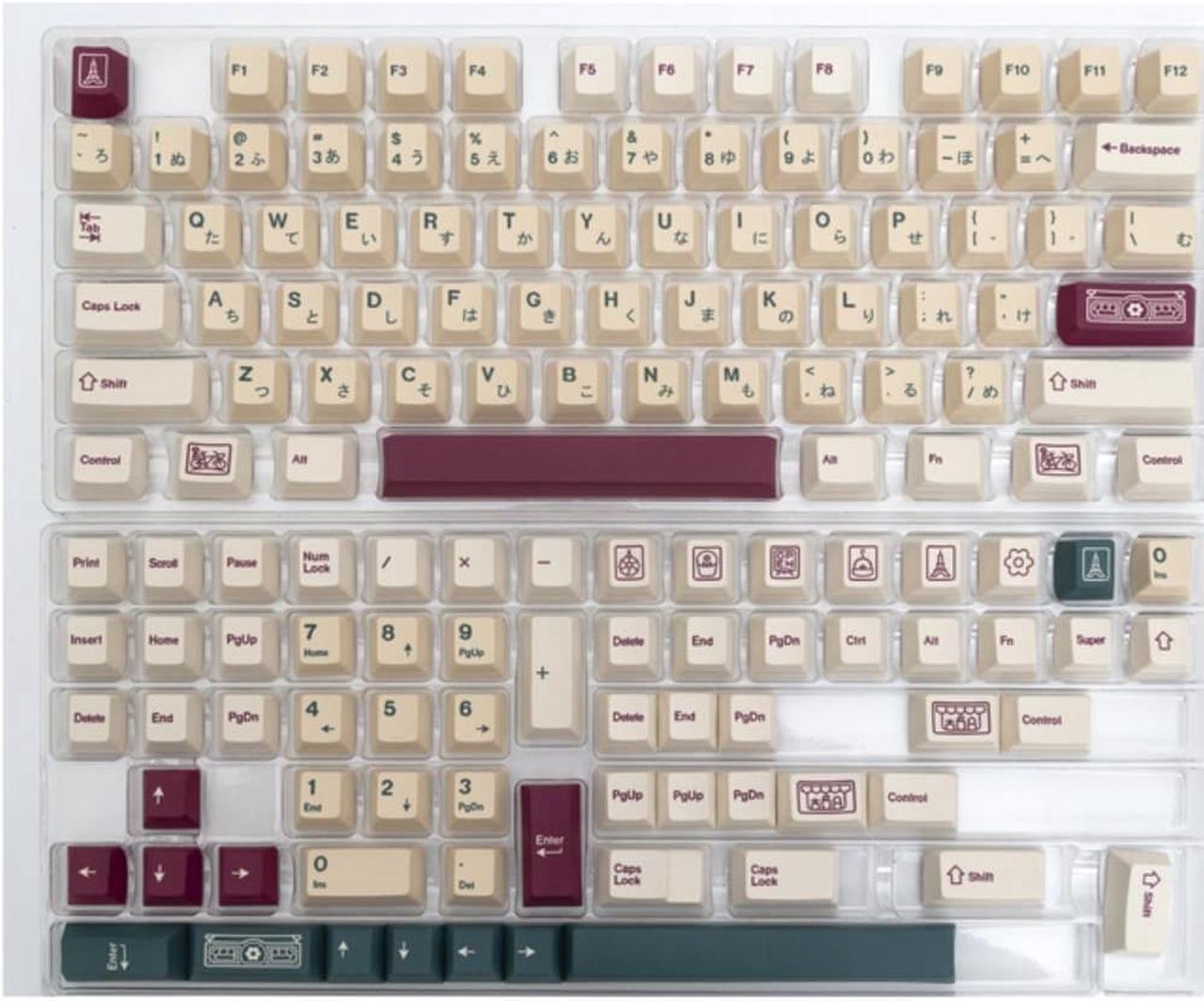 143 key GMK Florist Keycaps Japanese Keycap Profile PBT Dye Subbed Key Caps for Mechanical Keyboard With MX Switch