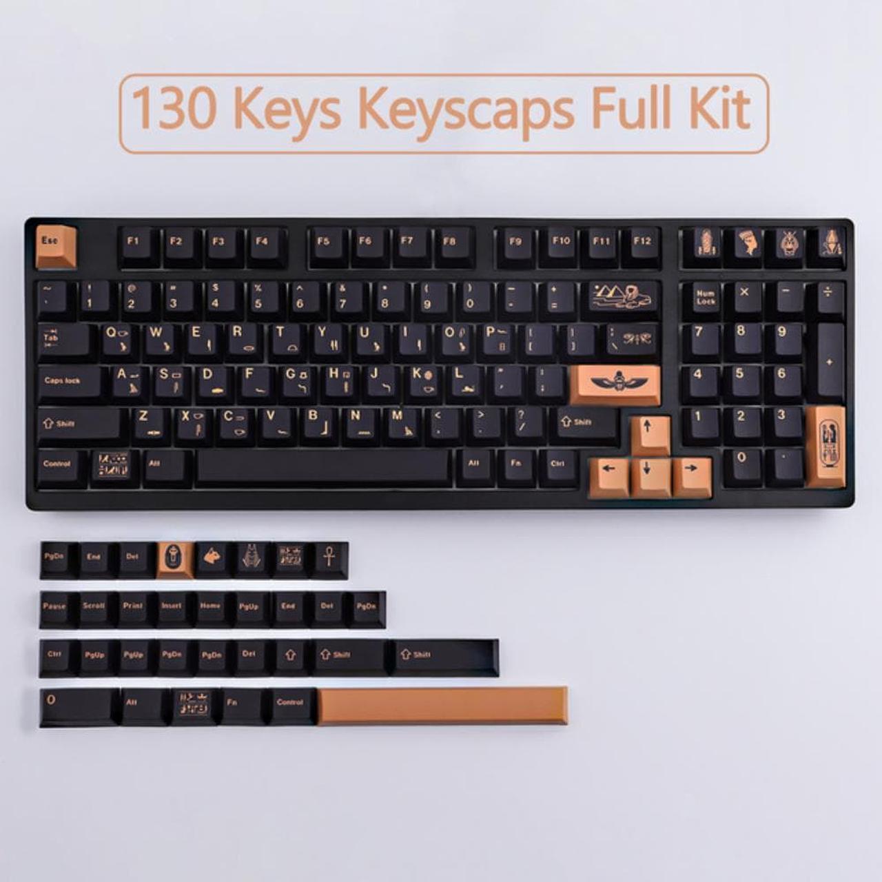 GMK Pharaoh 130 Keys PBT DYE-SUB Profile Keycap Mechanical Keyboard KeyCaps For MX Switch 61/64/68/87/96/104/108 Keyboard