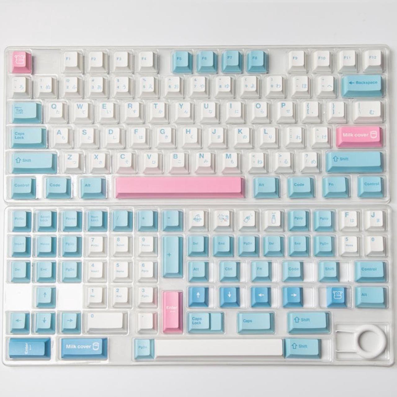 140 Key Milk Keycap PBT Sublimation Profile Mechanical Keyboard Keycap For MX Switch GK61 GK64 GK87 104 108