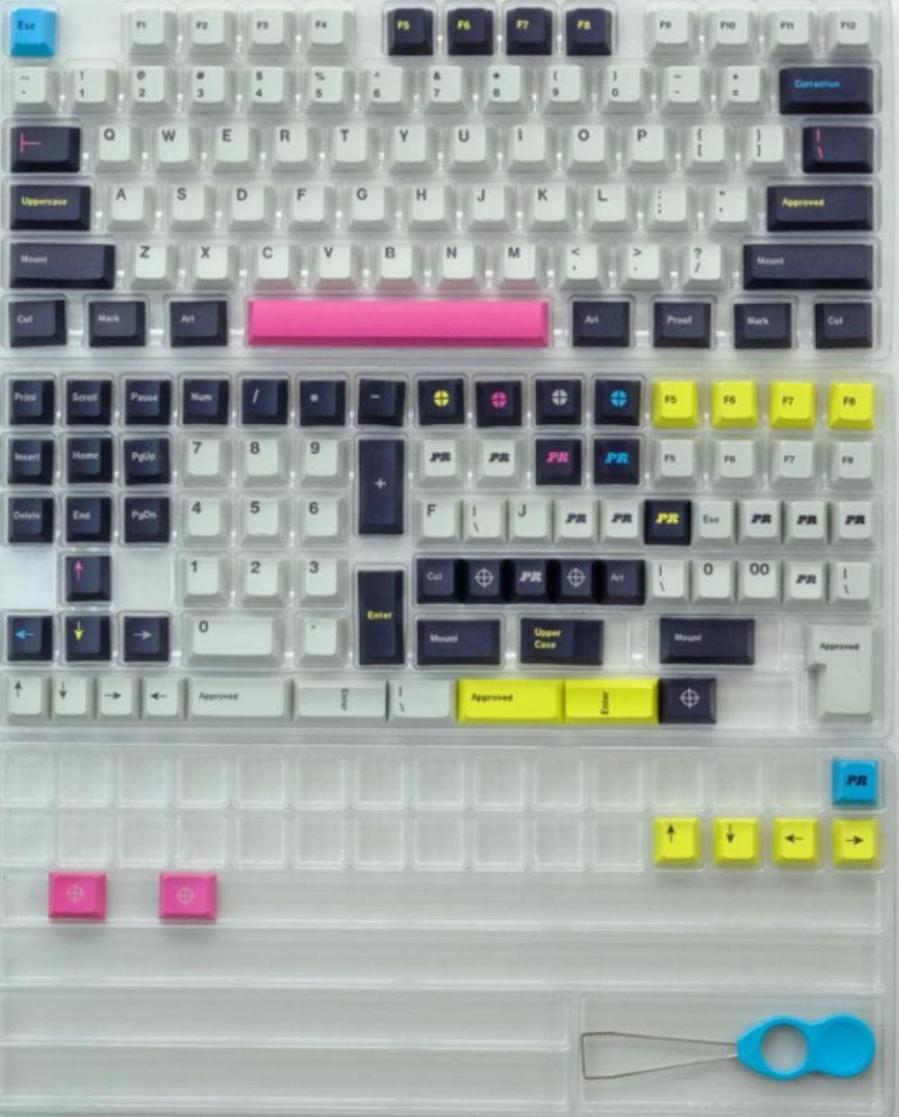 1 Set GMK Prepress 161 Key PBT Keycap profile Dye Sublimation GMK Keycap For MX Switch Mechanical Keyboard GK61 TM680