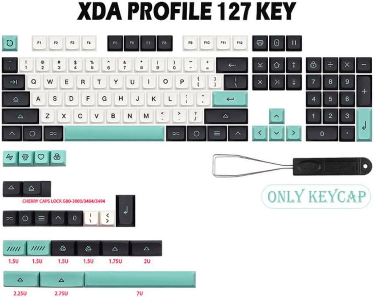 127 Keys/Set Geoma Keycaps PBT XDA Keycap For MX Switch Mechanical Keyboard 2.25U 2.75U 6.25U 7U Split Spacebar Fit 61 64 87 96