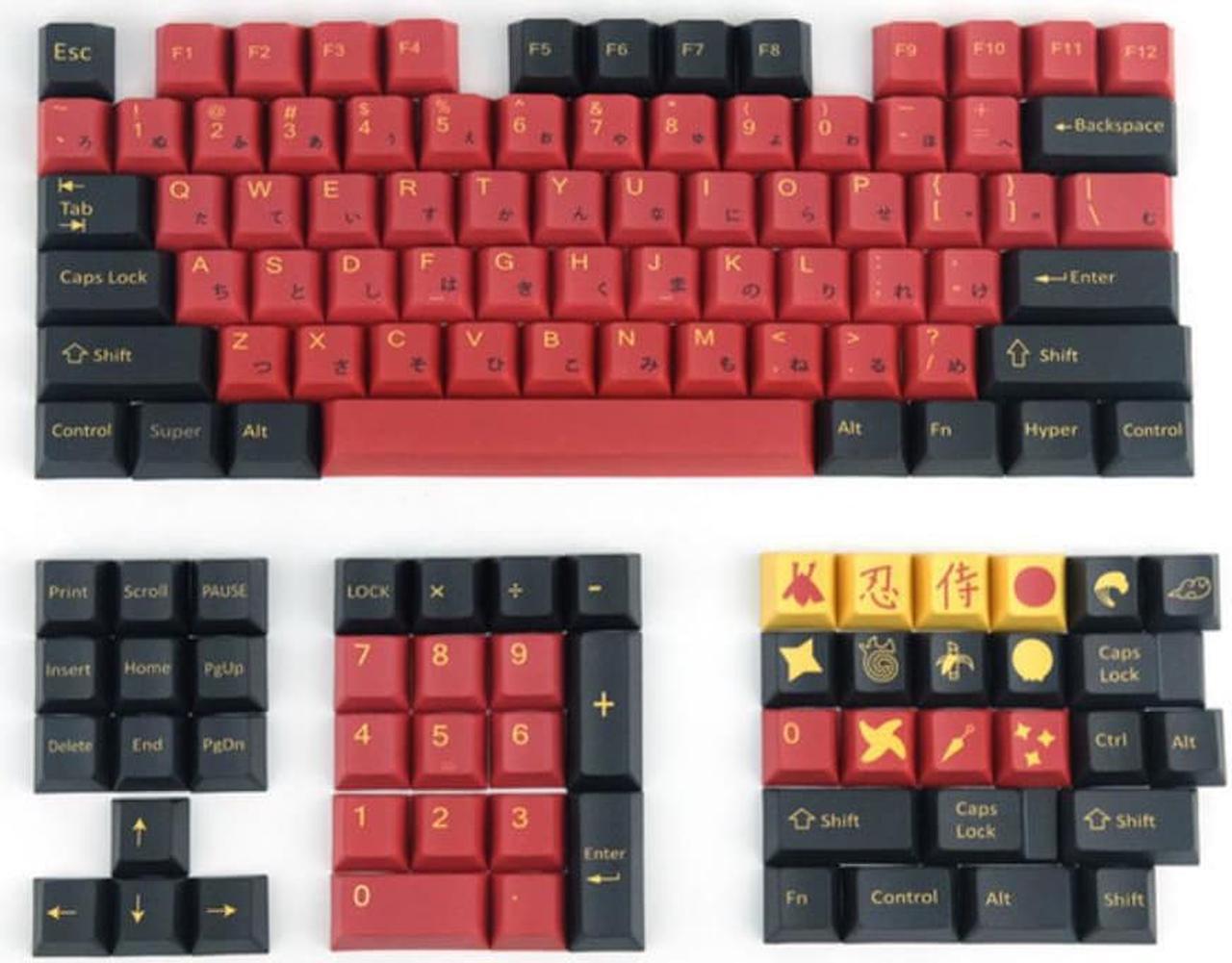 GMK Red Samurai PBT Five-sided Sublimation Keycap Personalized Keycap Profile Keycap For MX Switch Mechanical Keyboard