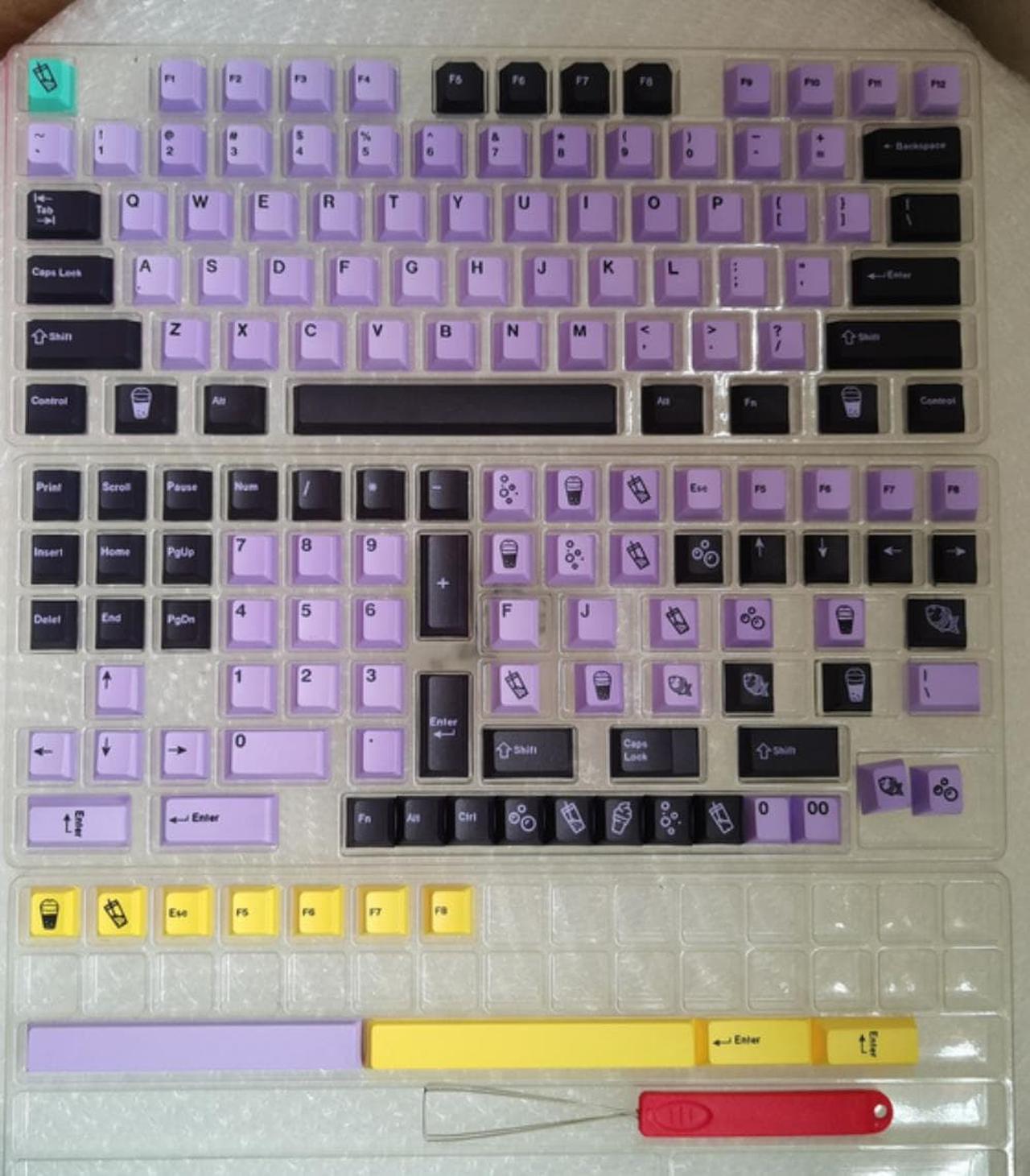 GMK Taro 146 Keycap PBT Sublimation Keycap Profile for DIY mechanical keyboard GK61 GK64 GK87 MX Keycaps