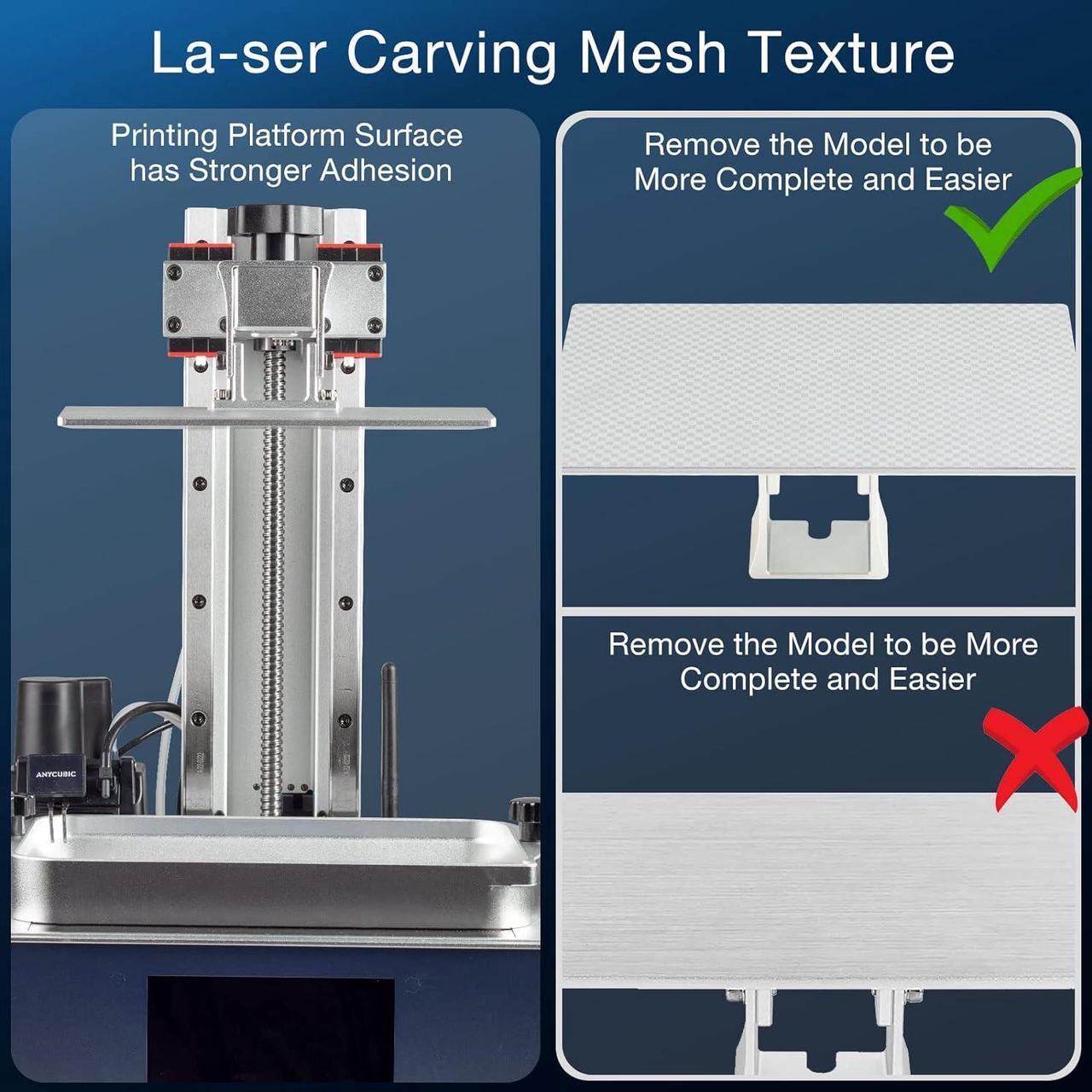 Alt view image 2 of 7 - Mono X Build Plate,UniTak3D Textured Printing Platform 3D Printer Accessories Upgrades Compatible with ANYCUBIC Photon Mono X,Mono X 6K,Photon M3 Plus LCD Resin 3D Printers(NOT for Photon Mono 4K)