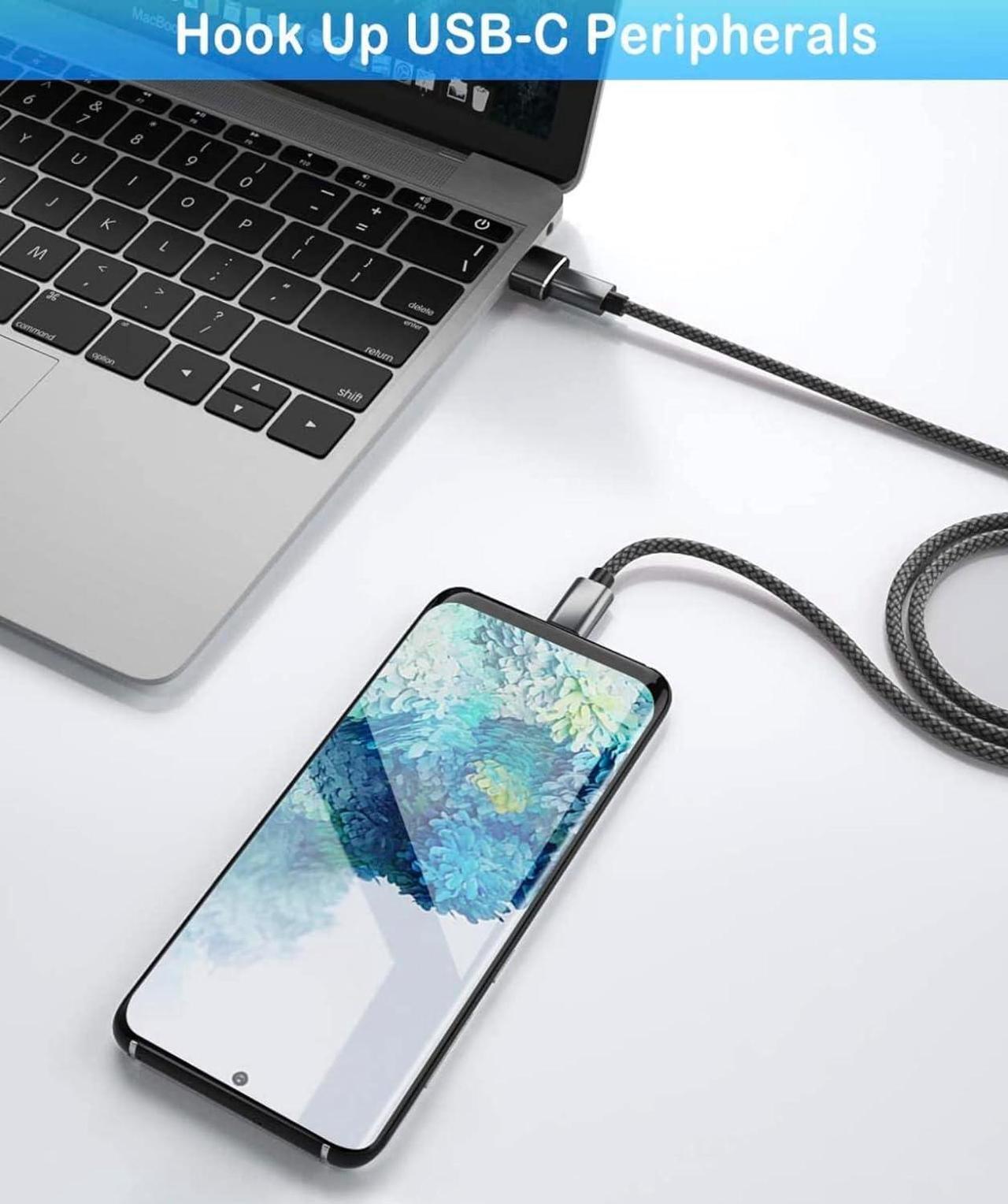 Alt view image 2 of 6 - USB to USB C Adapter  2-Pack USB to C Adapter  Female to Male Power Adapter  USB C Adapter for Charging and Data Transfer  Compact USB Converter Compatible with iPhone Samsung AirPods