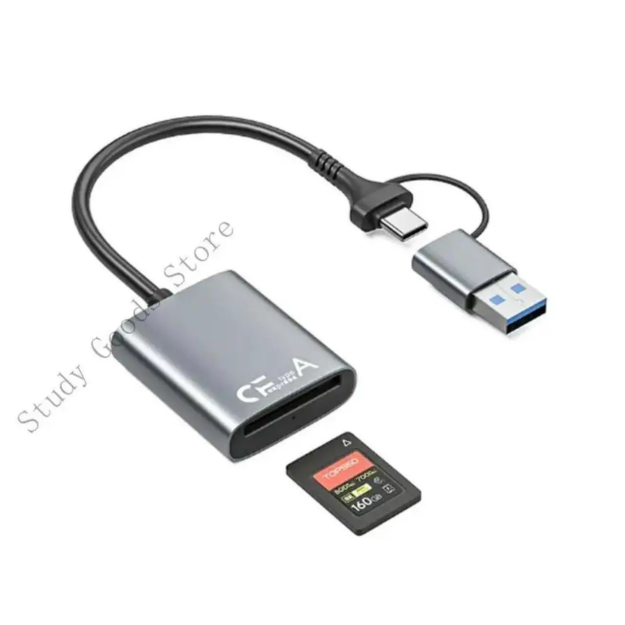 Alt view image 3 of 4 - Aluminum CFast2.0 Card Reader USB Type C For DSLR Cameras Computers Laptops