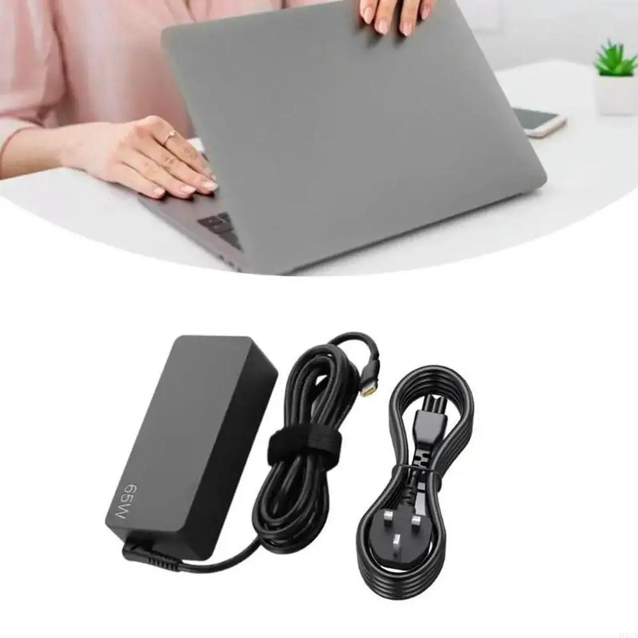 Alt view image 4 of 4 - 65W 20V 3.25A USB C Adapter Laptop Adapter Power Cord for AIR14/AIR15/14ITL 2021/E14/E15/E480 E485/E580