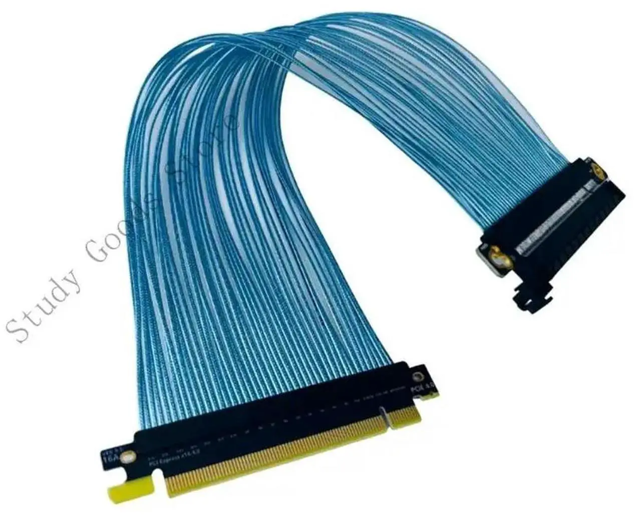 Alt view image 3 of 4 - Highly Speed PCIe4.0 X16 Risers Cable GPU Extension Cable 32GB/s 12V Power Supply for AI Server 3090 GPU Silver Plate