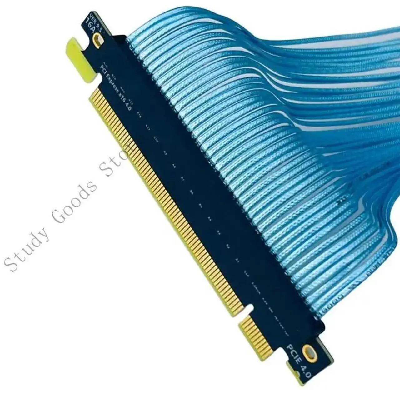 Alt view image 4 of 4 - Highly Speed PCIe4.0 X16 Risers Cable GPU Extension Cable 32GB/s 12V Power Supply for AI Server 3090 GPU Silver Plate