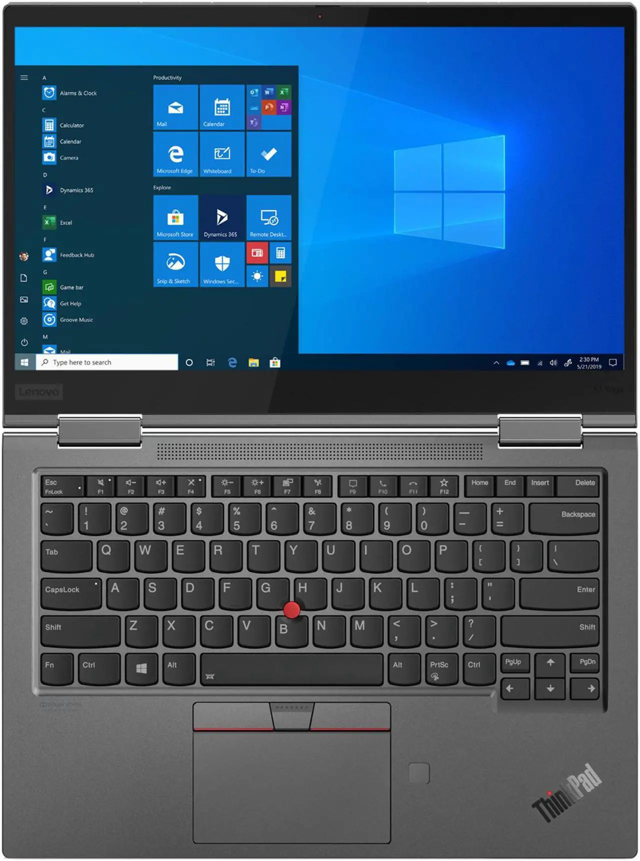 Alt view image 18 of 20 - Lenovo ThinkPad X1 Yoga Gen 5 Intel Core i7-10610U 16GB Memory 512 GB PCIe SSD Intel UHD Graphics 14.0" 10-point Multi-touch 3840 x 2160 Convertible 2-in-1 Laptop Windows 10 Pro 64-bit 20UB001GUS