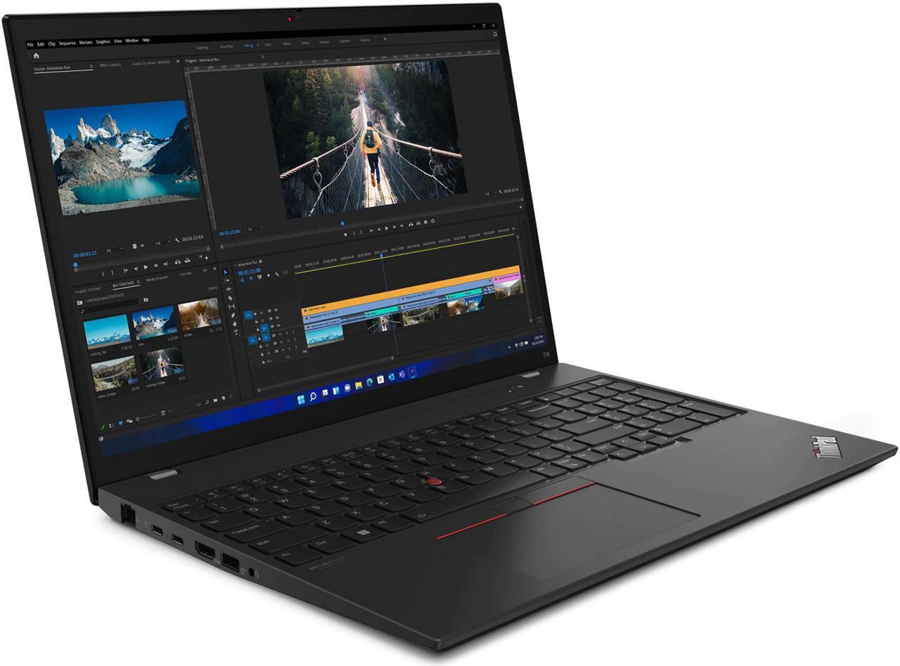 Alt view image 2 of 7 - Lenovo ThinkPad T16 AMD Laptop, 16.0"" IPS LED Backlight, Ryzen 5 PRO 6650U, AMD Radeon 660M, 16GB, 512GB, Win 11 Pro, One YR Onsite Warranty