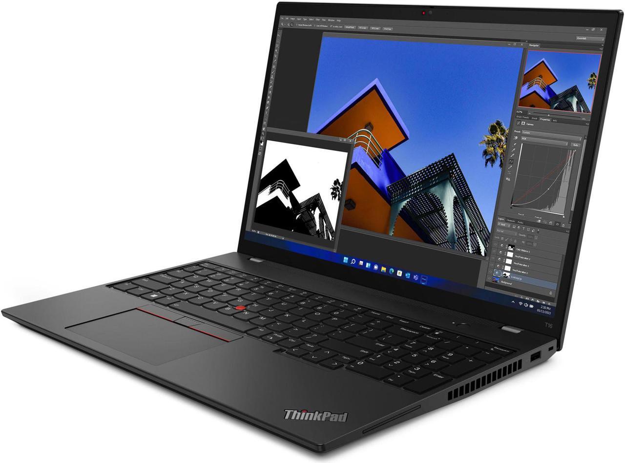 Alt view image 3 of 7 - Lenovo ThinkPad T16 AMD Laptop, 16.0"" IPS LED Backlight, Ryzen 5 PRO 6650U, AMD Radeon 660M, 16GB, 512GB, Win 11 Pro, One YR Onsite Warranty