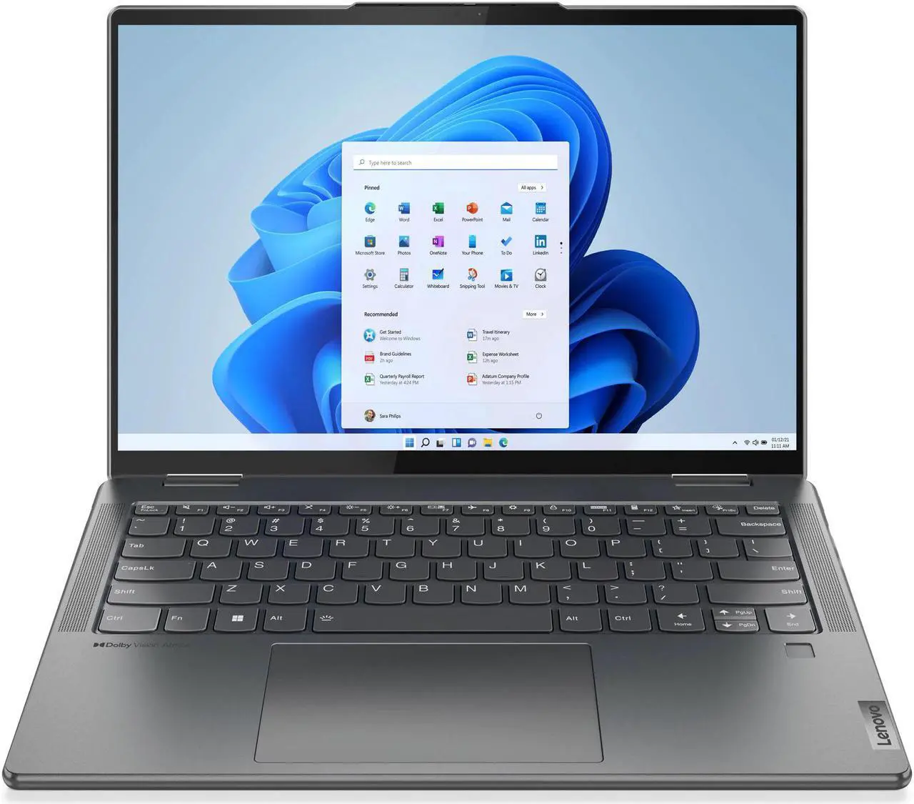 Alt view image 3 of 7 - Lenovo Yoga 7i Laptop, 14.0" IPS Touch LED Backlight, i7-1255U, Iris Xe Graphics eligible, 16GB, 1TB, Win 11 Home