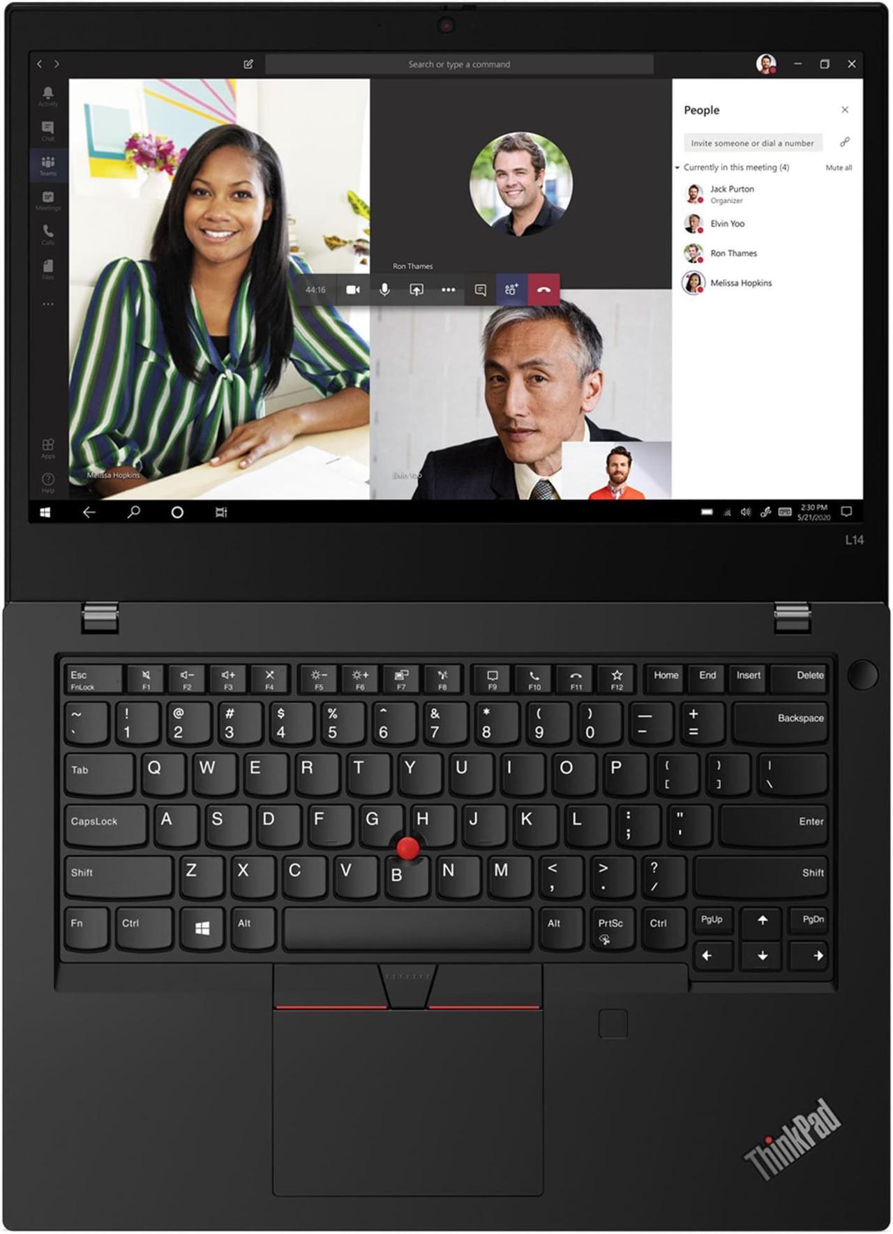 Alt view image 6 of 7 - Lenovo ThinkPad L14 Gen 2 Intel Laptop, 14.0" FHD IPS LED Backlight, i5-1135G7, UHD, 16GB, 512GB, Win 11 Pro