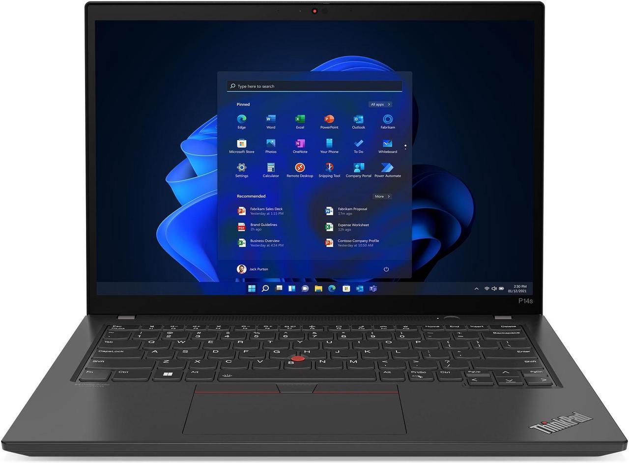 Lenovo ThinkPad P14s Gen 4 Intel Laptop, 14" IPS  60Hz, i7-1360P,  RTX A500 Laptop GPU 4GB GDDR6, 16GB, 512GB, One YR Onsite Warranty