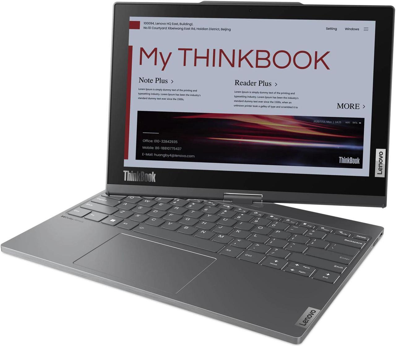 Alt view image 2 of 7 - Lenovo ThinkBook Plus Gen 4 Intel Laptop, 13.312" Glass,13th Generation Intel Core i5-1335U,16GB, Iris Xe Graphics, 512GB SSD,6 wifi,Win 11 Pro