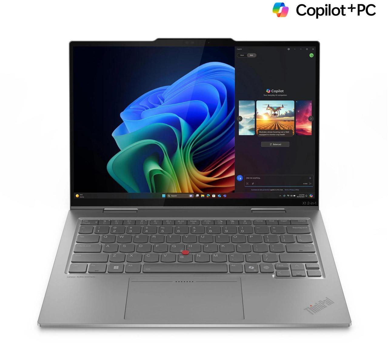 Main image of Lenovo ThinkPad X1 2-in-1 Gen 10 Intel Laptop, 14" IPS Low Power,Intel Core Ultra 7 258V,32GB, Arc Graphics 140V, 1TB SSD,Win 11 Pro