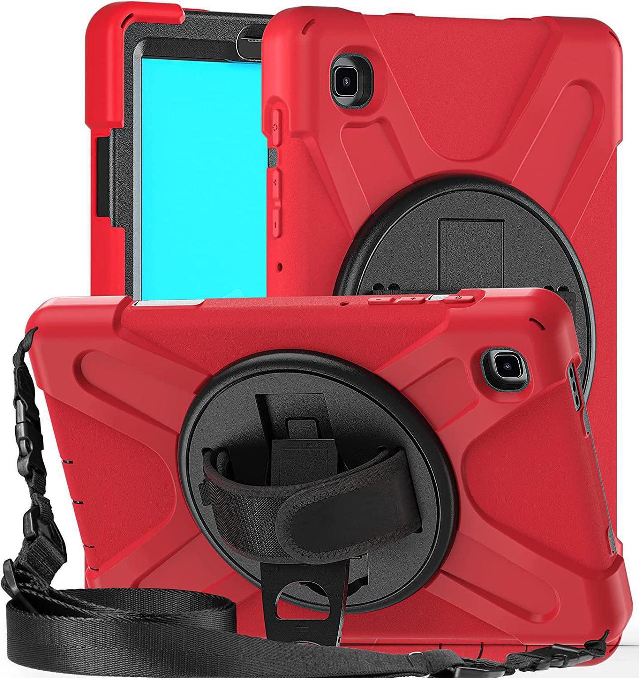 Galaxy Tab A7 8.7 T220 Shield Case, Shockproof Heavy Duty Impact Drop Protection Case Cover for Samsung Galaxy Tab A 7 SM-T220 SM-T225 (Black/Red)