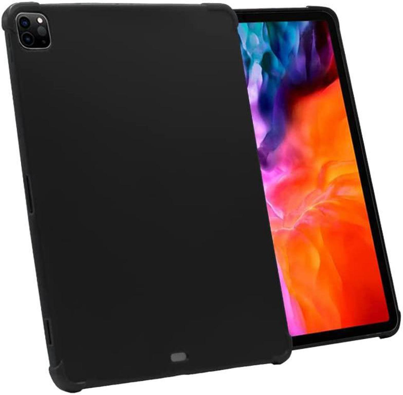 iPad Pro 12.9 5th Gen (2021) Case TPU Thin Skin Flexible Slip on Cover for Apple iPad 12.9 5th Gen (2021)(Black)