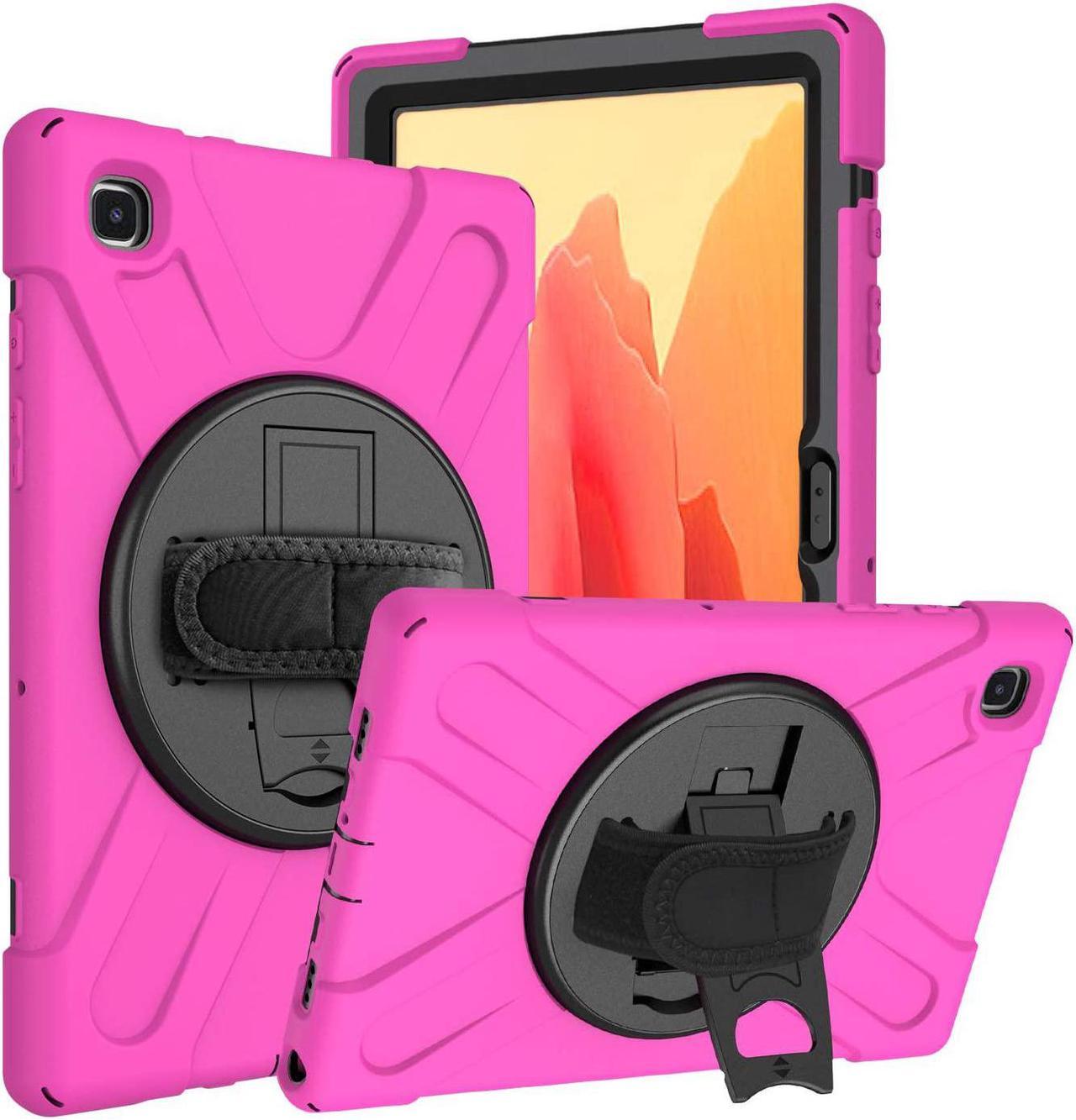 Galaxy Tab A7 10.4 T500/T505 Case, Heavy Duty Shockproof Case, Cover, Stand, Hand/Palm Grip, Carrying Shoulder Strap Sling for Samsung Galaxy Tab A7 10.4-inch 2020 SM-T500 SM-T505 [Shield Pink]