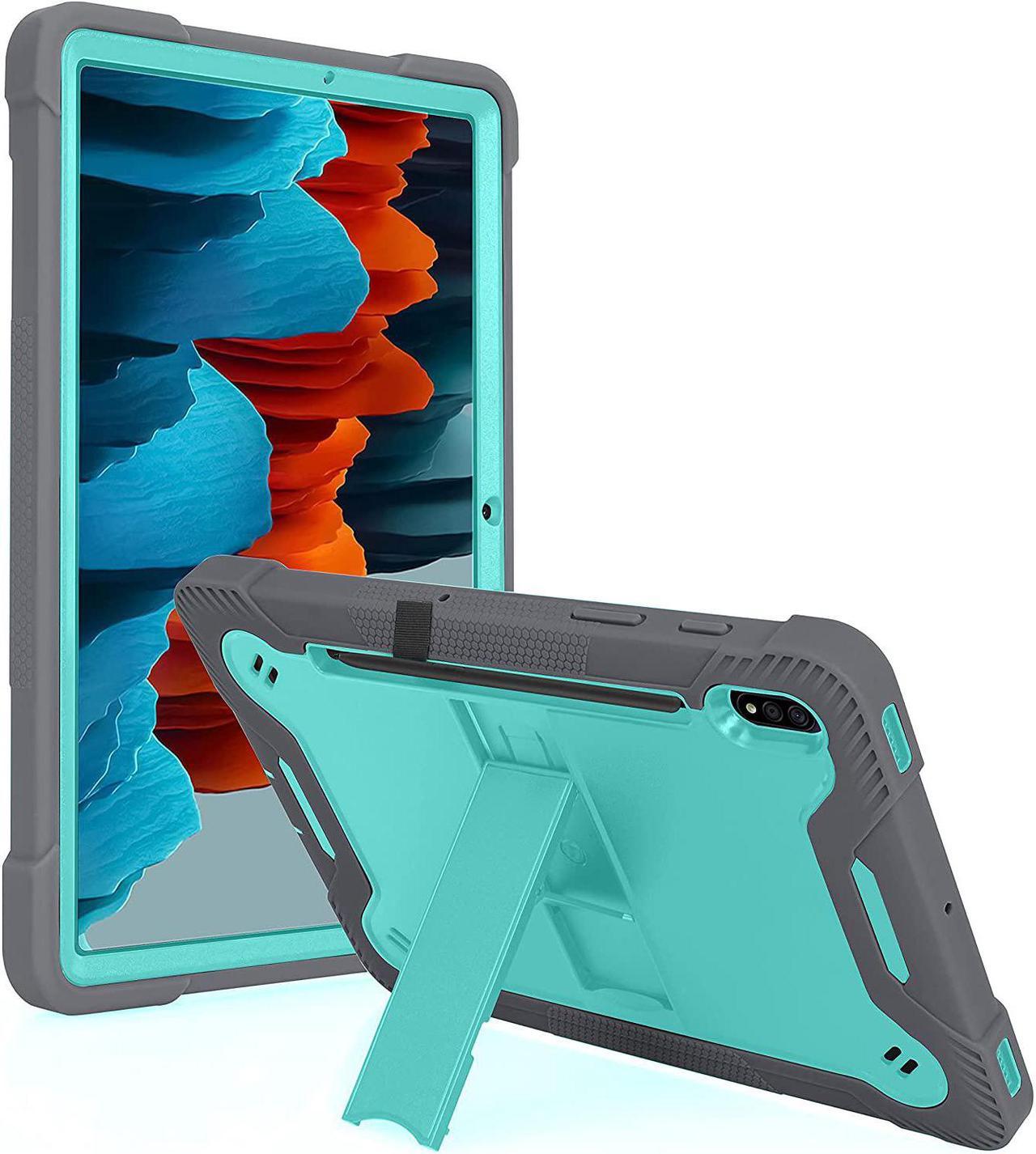 Galaxy Tab S7 case 11 inch T870, Shockproof Rugged Heavy Duty Protection Cover Kickstand Case for Samsung Galaxy Tab S7 11" SM-T870 2020 (Guardian Teal/Grey)