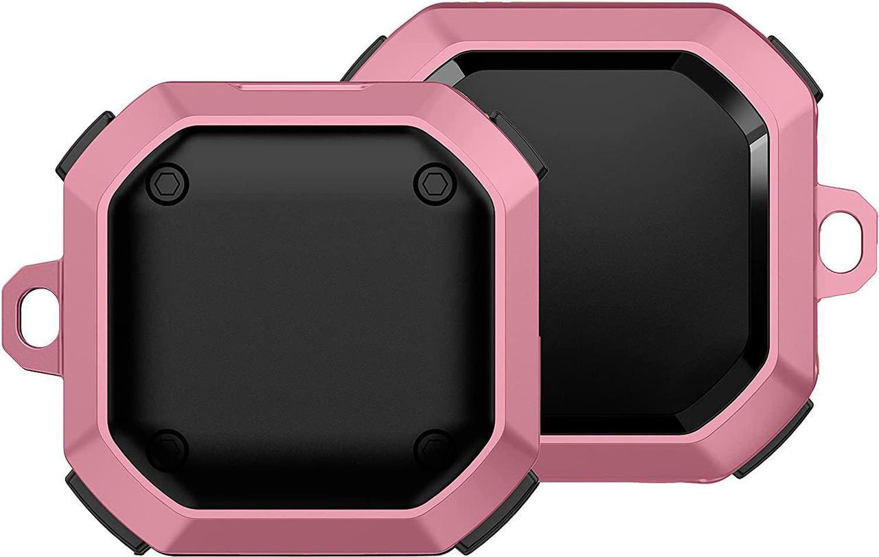 Premium Protection Case Cover Anti-Scratch Full-Body Slim for Samsung Galaxy Buds Live 2020/ Pro 2021 / Buds 2 (2021) (Black / Hot Pink)