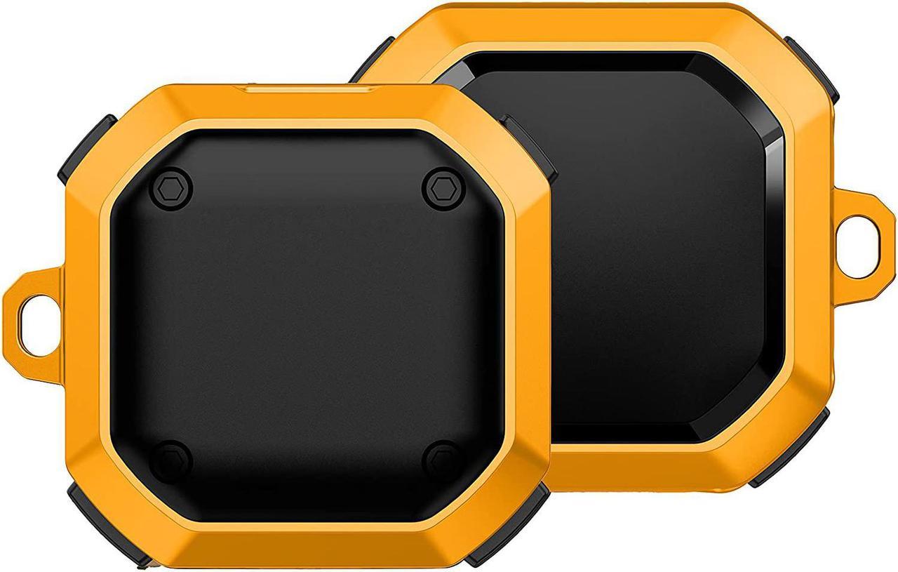 Premium Protection Case Cover Anti-Scratch Full-Body Slim for Samsung Galaxy Buds Live 2020/ Pro 2021 / Buds 2 (2021) (Black / Yellow)