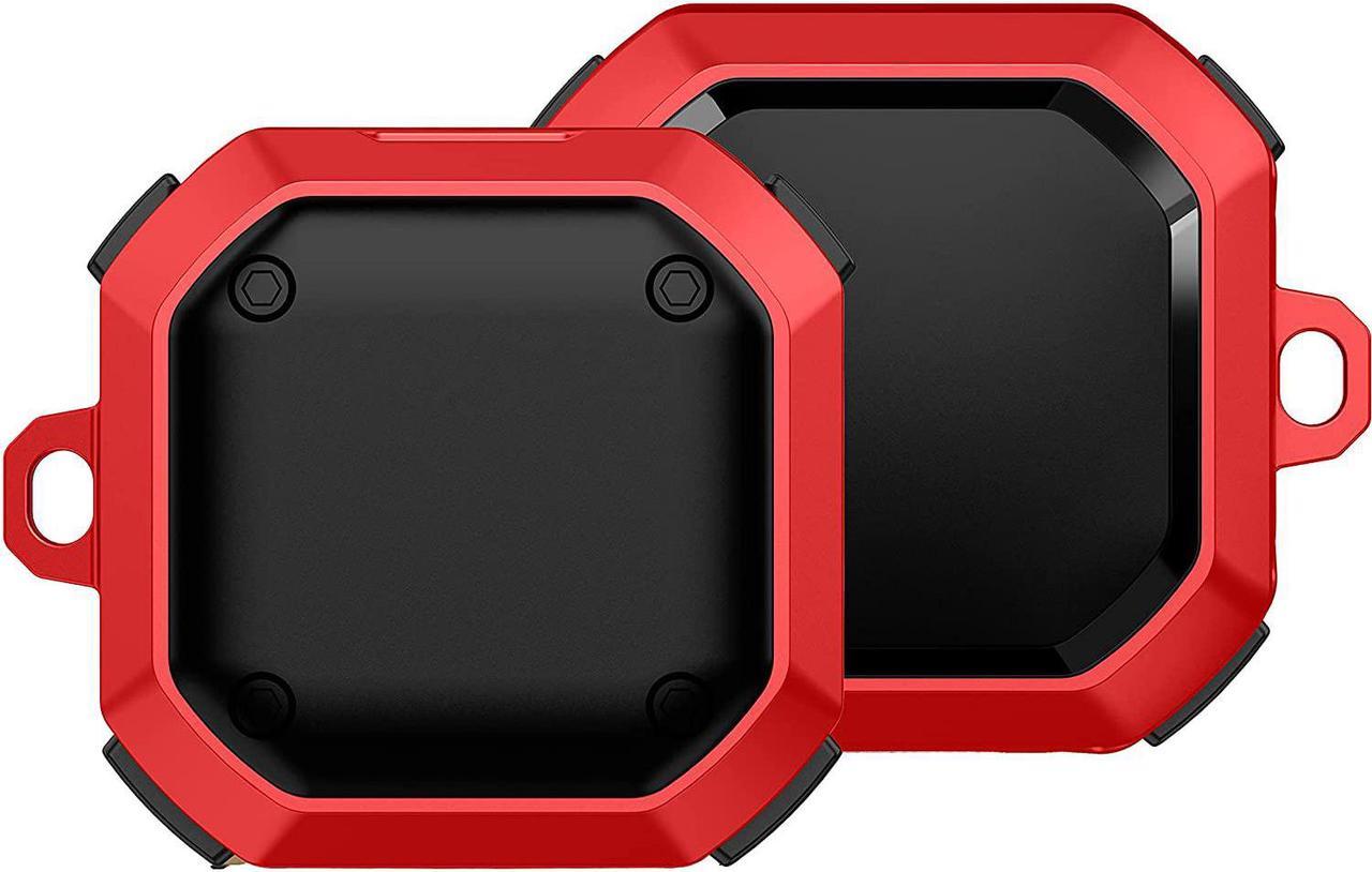 Premium Protection Case Cover Anti-Scratch Full-Body Slim for Samsung Galaxy Buds Live 2020/ Pro 2021 / Buds 2 (2021) (Black / Red)