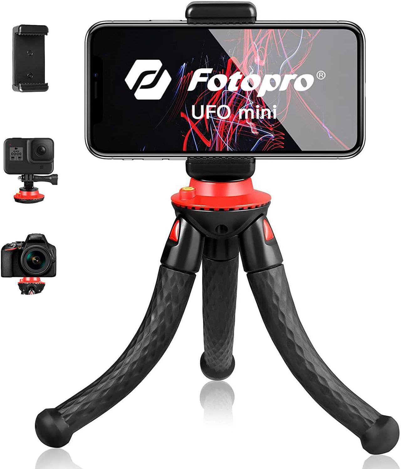 Flexible Tripod, Fotopro Mini Phone Tripods for iPhone Xs Max Mini Camera Tripod for Action Camera Smartphone Mount