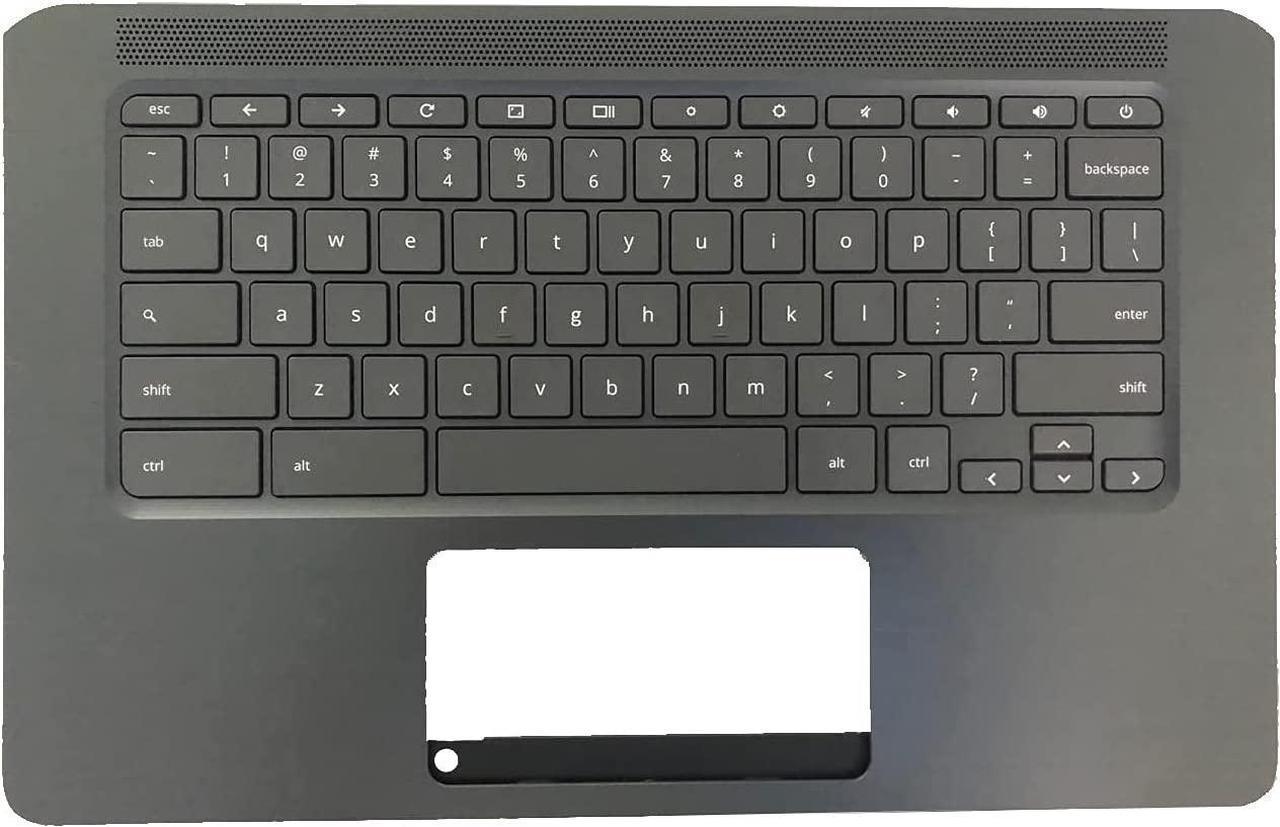 Original New Replacement for HP CB14G5 Chromebook 14 G5 Laptop Upper Case Palmrest Keyboard Assembly Part L14355-001 L14354-001 Top Cover Black - OEM