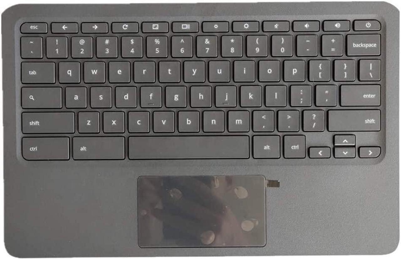 Replacement for HP Chromebook 11 G6 EE Laptop Upper Case Palmrest Keyboard Touchpad Assembly Part L14921-001 - OEM