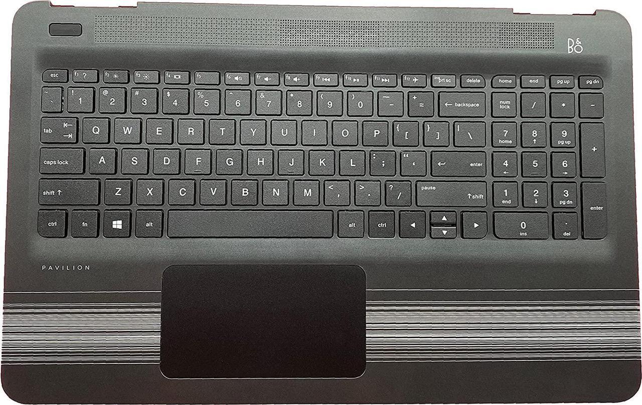 CO LIMITED Original Replacement for HP Pavilion 15-AW 15-AY 15-AU 15T-AU 15.6 in Laptop Upper Case Palmrest Backlit Keyboard Touchpad Assembly Part 856035-001 856026-001, Black - OEM