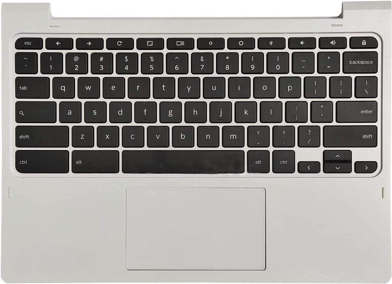 Replacement for Lenovo 11" C330 Chromebook Laptop Upper Case Palmrest Keyboard Touchpad Assembly Part 5CB0S72816 Top Cover White - OEM