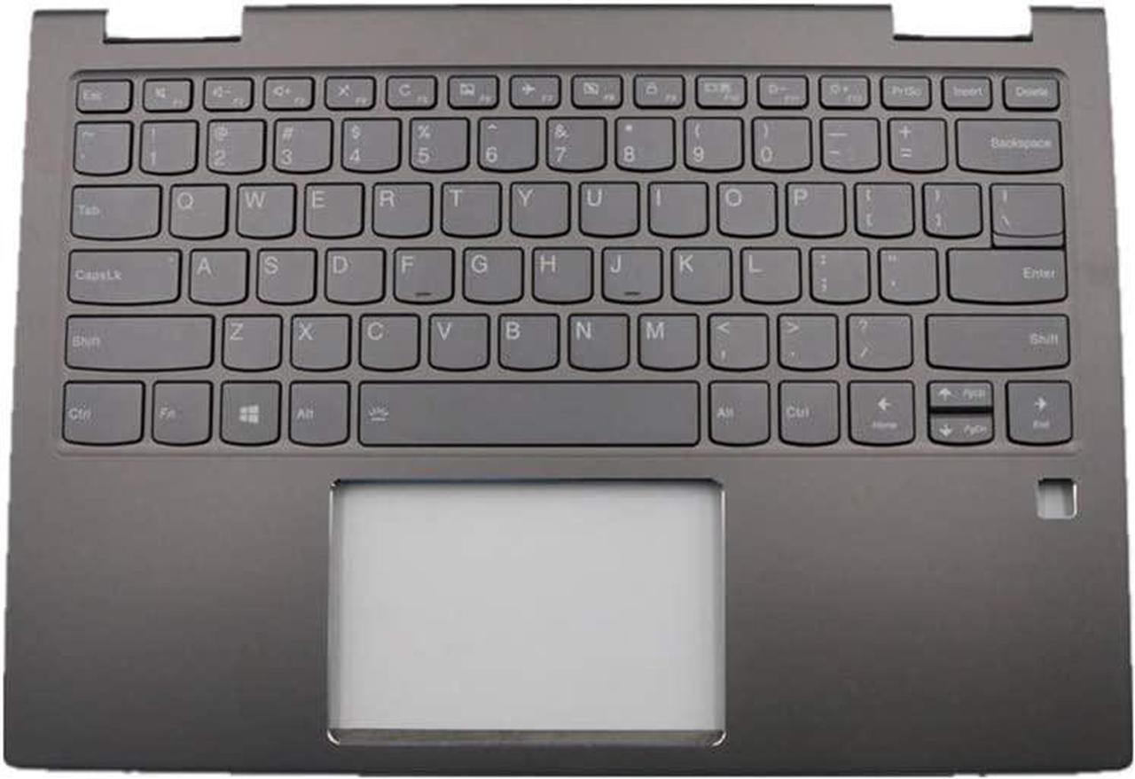 Replacement for Lenovo Yoga 730-13IKB 81CT Laptop Upper Case Palmrest Keyboard Assembly Part AM279000F20 5CB0Q95904 Top Cover Iron Grey - OEM