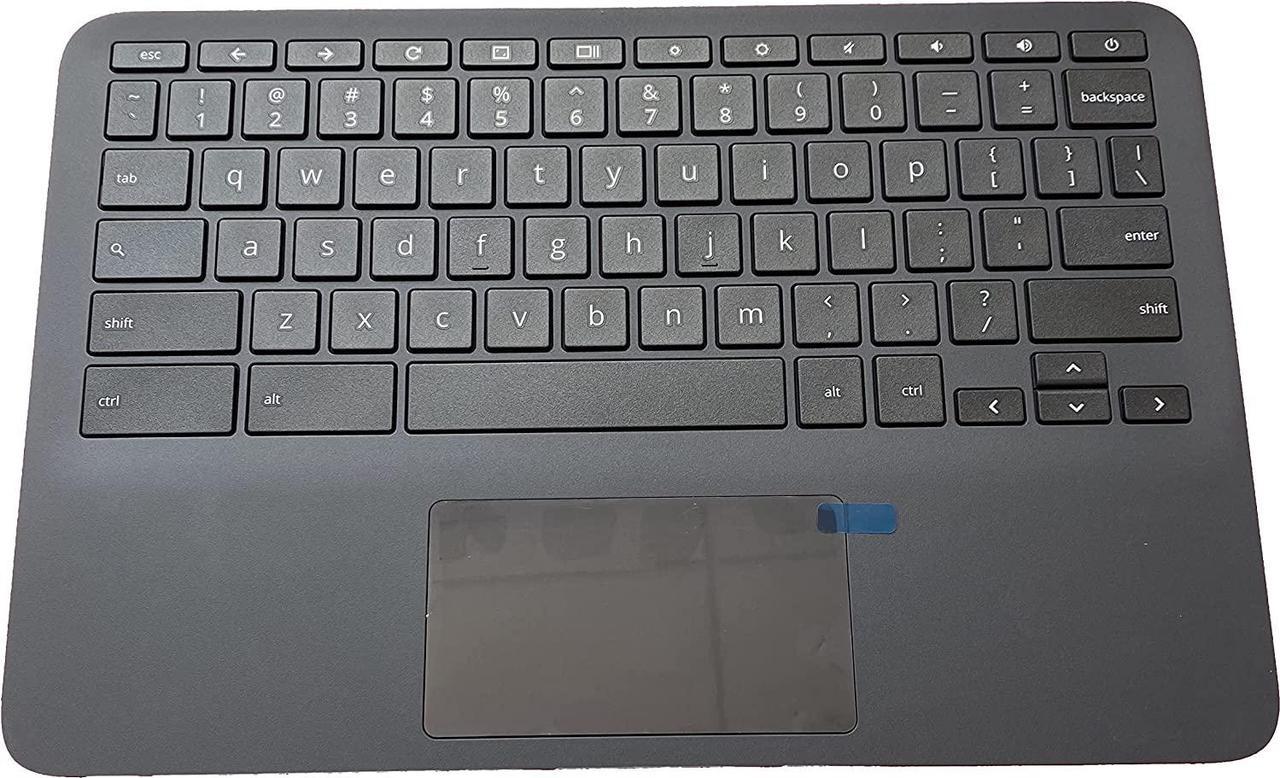 Replacement for HP 11 G8 EE Laptop Upper Case Palmrest Keyboard Touchpad Assembly Part L90339-001 Top Cover - OEM