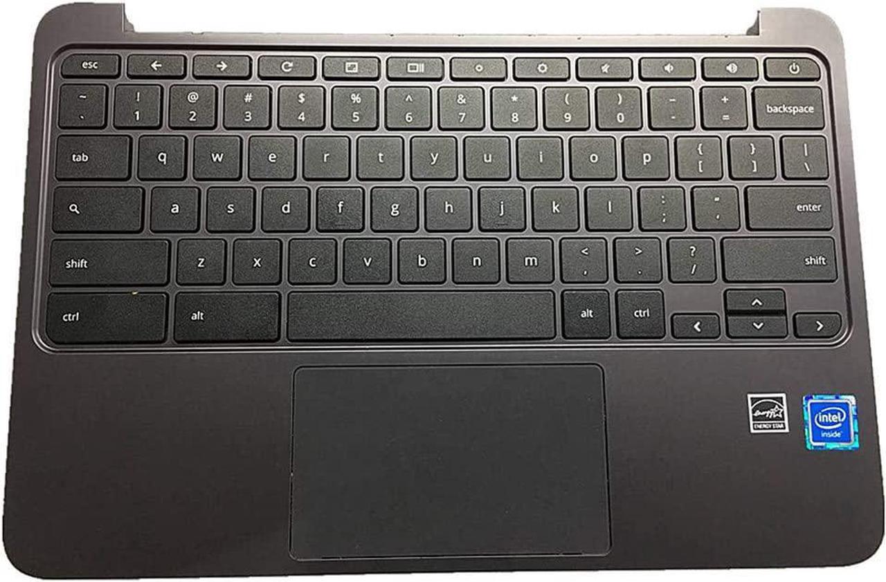 Replacement for HP Chromebook 11 G5 Laptop Upper Case Palmrest Keyboard Touchpad Assembly Part 917442-001 Black - OEM