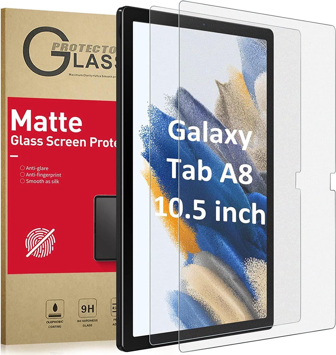 [2-Pack Matte Glass Screen Protector Compatible with Samsung Galaxy Tab A8 (10.5 inch 2022 Released), Anti-Glare & Fingerprints/Tempered Glass/Bubble Free, Tablet A8 Model-SM-X200/X205/X207