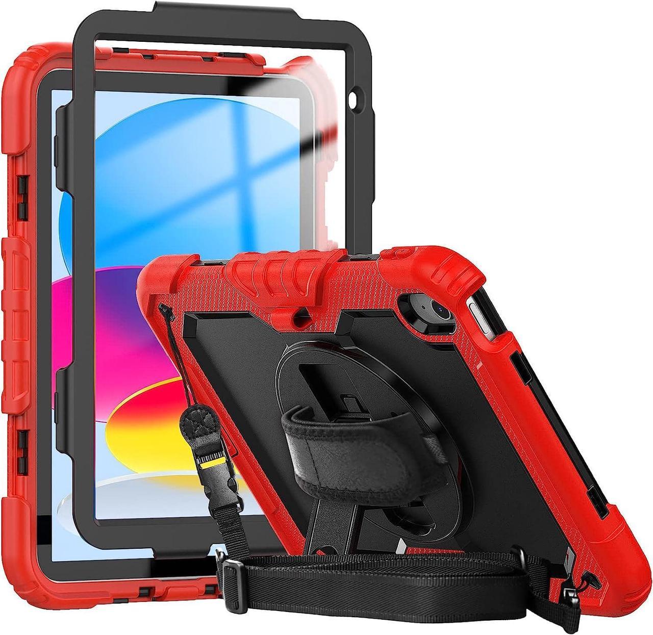 iPad 10th Generation Case 2022 for Kids Girls | iPad 10.9 Inch Case with Screen Protector Pencil Holder | Hybrid Shockproof Rugged Drop Protection Cover W/Stand Sholder Strap for iPad 10th Gen