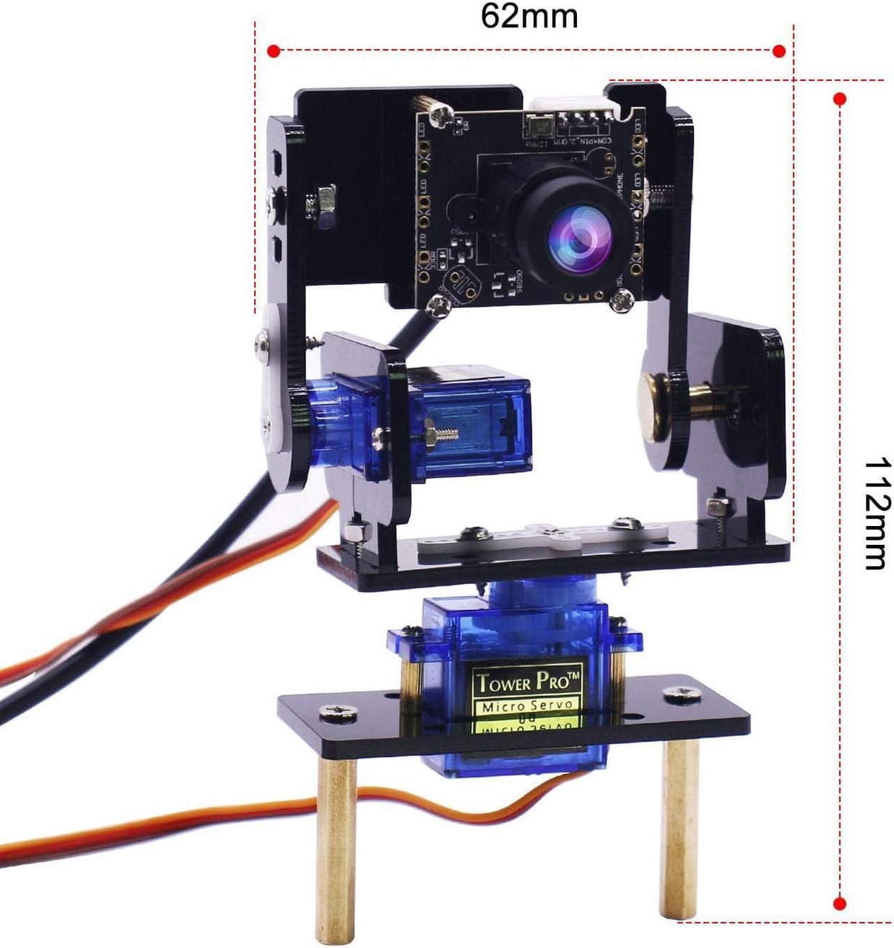 Alt view image 3 of 7 - Yahboom Camera Module Smart Vision Sensor Pan-Tilt Kit with 2 Pcs SG90 Micro Servos Smart Robot HD Camera for Raspberry Pi (2DOF Camera Module Acrylic Pan-Tilt Kit)