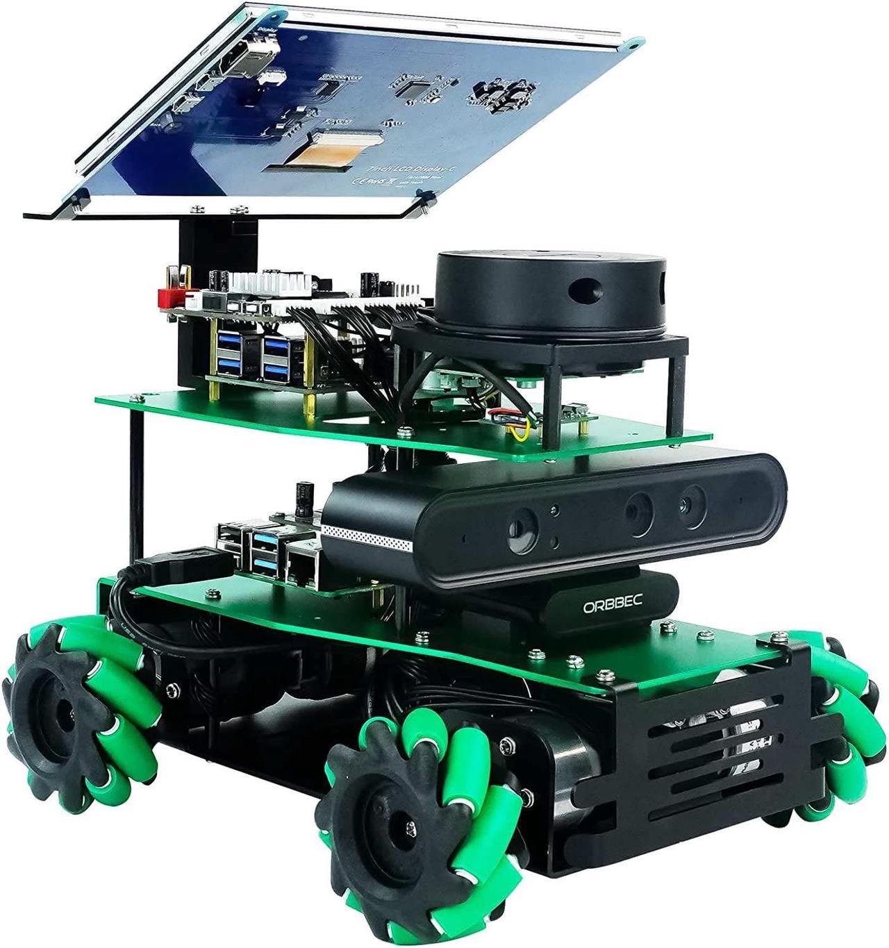 Yahboom ROS Robotic Kit Voice Interactive Control ORBSLAM2+Octomap Mapping for Jetson Nano/TX2-NX/Xavier NX/Raspberry Pi