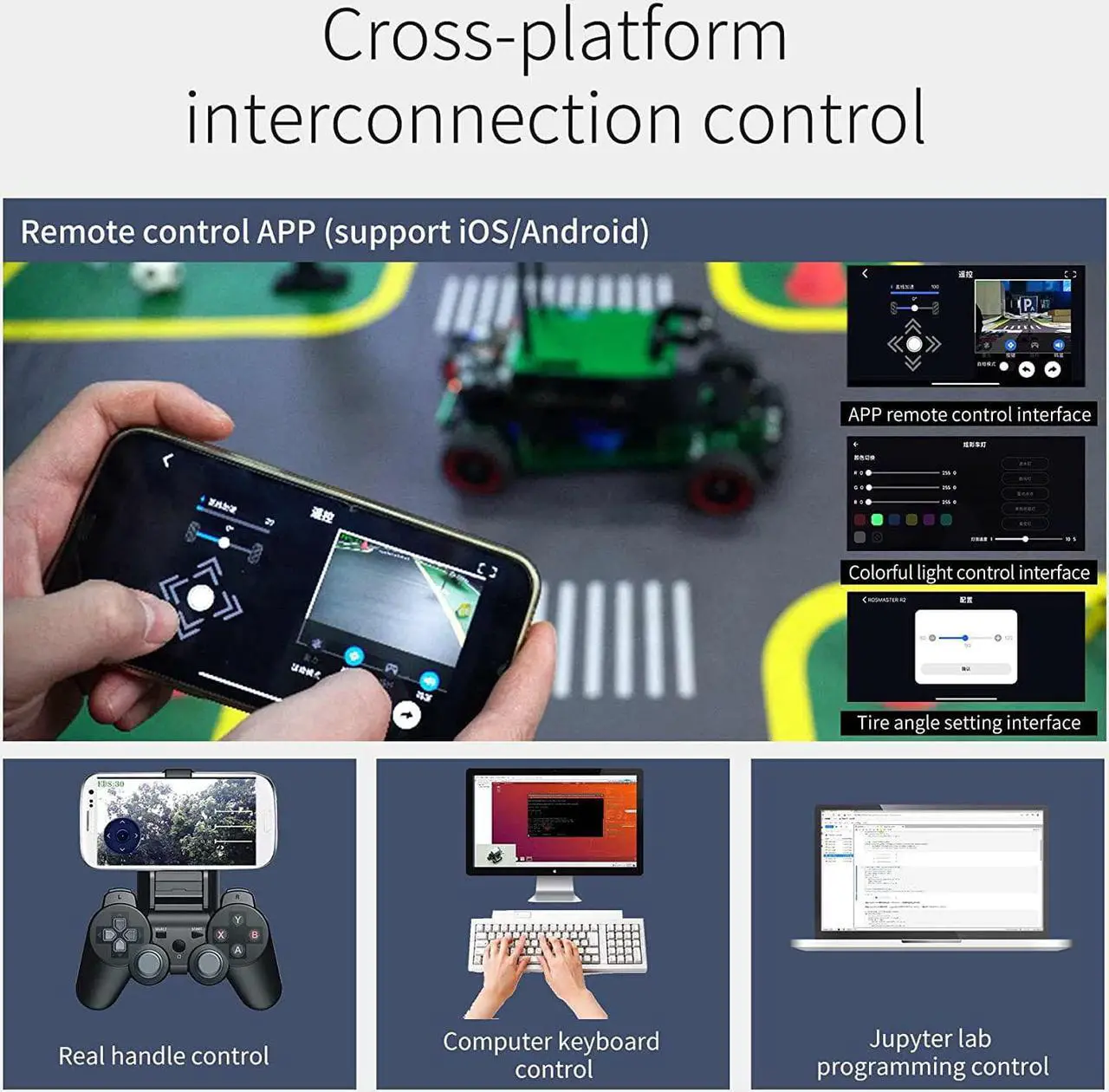 Alt view image 7 of 7 - Yahboom AI Python Programming ROS Adults Robotic kit Autopilot Training Ackerman Structure Learning Teaching Research (R2L Autopilot Ver with Xavier NX 8GB)