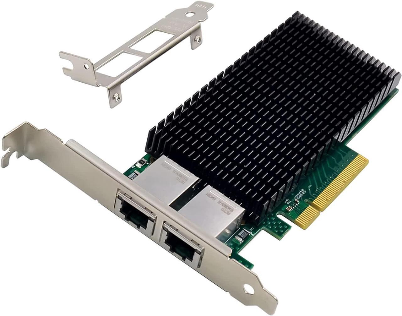 Dual PCIe X8 10G Network Server Converged Card NIC with Intel X540-AT2 Chip,Compare to X540-T2, PCI Express 10Gbase-T LAN Adapter