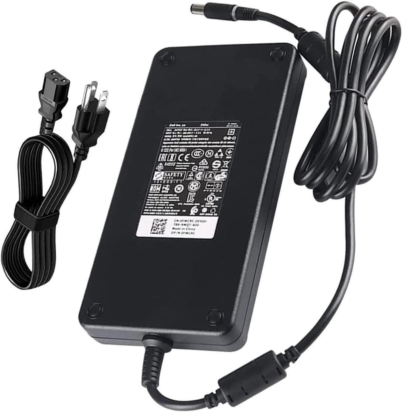 240W 19.5V 12.3A PA-9E AC Adapter for DELL Alienware M17X M18X X51 13 15 17 R2 R3 R4 R5 Precision 7710 7720 7730 M6400 M6500 M6600 M6700 M6800 Area-51m PA-9E Laptop Charger Power Supply Cord