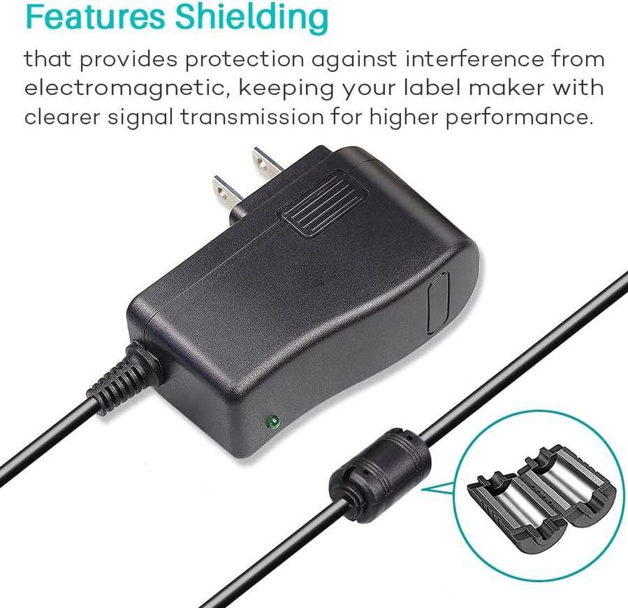 Alt view image 6 of 7 - Ac Dc Adapter for Brother P-Touch PT-D210 PTD 210 PTD220 PT-D200VP PTH110 Label Maker UL Listed Power Supply Charger for Brother AD-24 AD-24ES AD-20 AD-30 (8.2 Ft Long Cord)