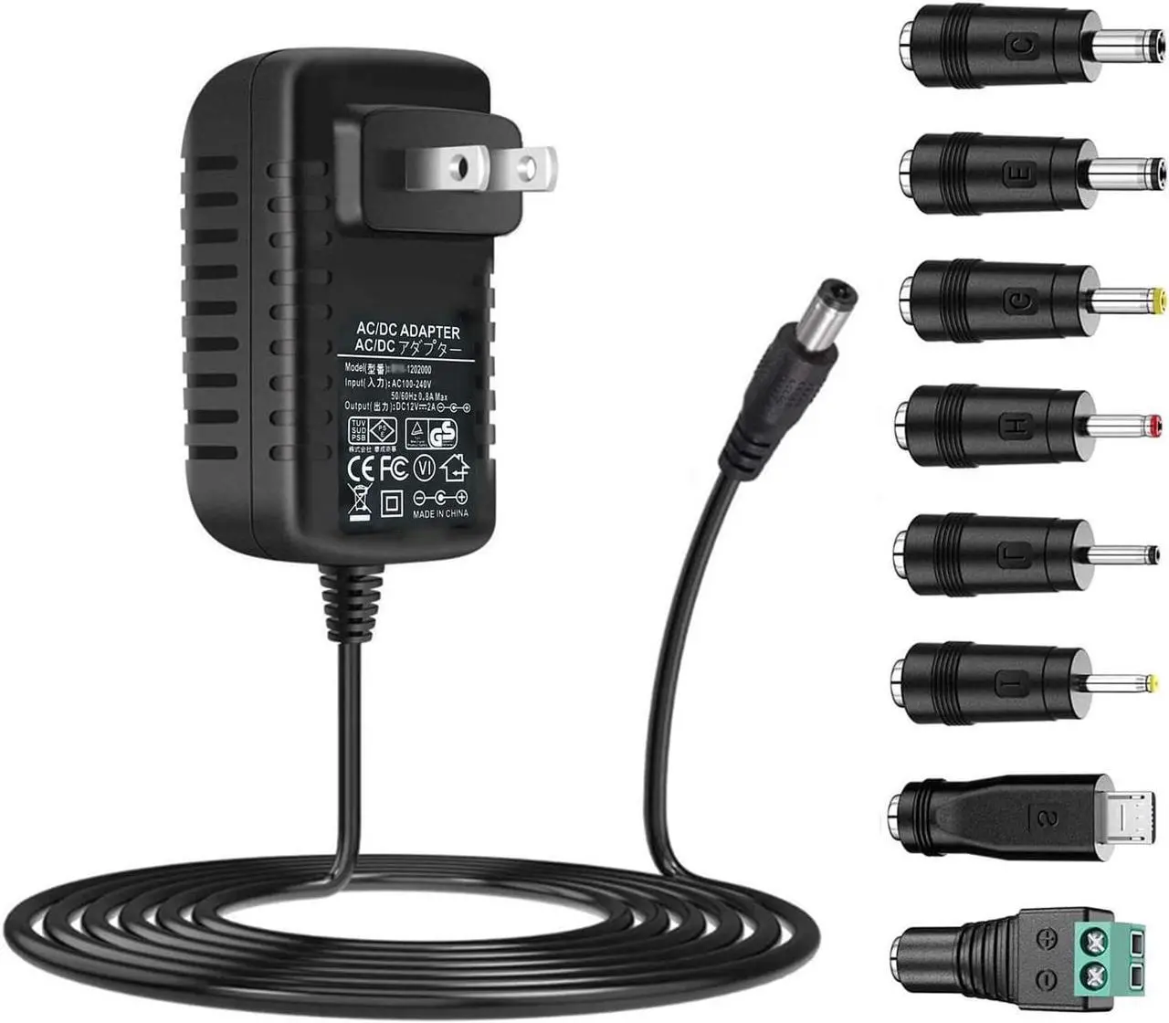 Main image of AC Adapter 9V 2A Power Supply AC110V to DC9V 2000mA 1500mA 1000mA 500mA Power Driver 8 DC Plug Tips 9 Volt Converter Inverter Charger Transformer ac dc Adapter - OEM