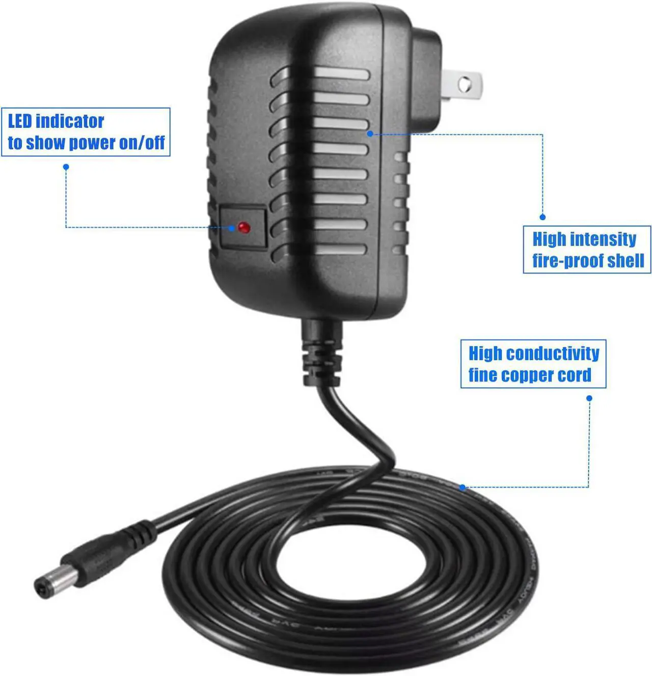 Alt view image 5 of 7 - AC Adapter 9V 2A Power Supply AC110V to DC9V 2000mA 1500mA 1000mA 500mA Power Driver 8 DC Plug Tips 9 Volt Converter Inverter Charger Transformer ac dc Adapter - OEM