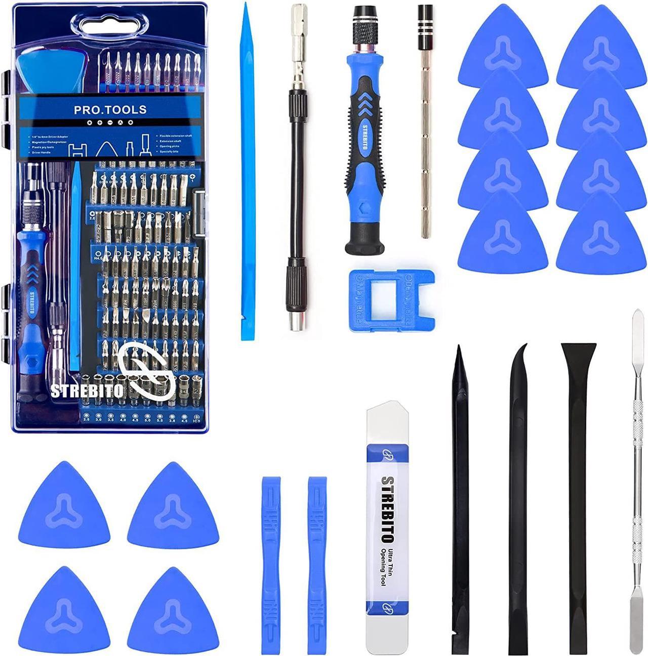 Precision Screwdriver Set 124-Piece + 11-Piece Spudger Pry Tool Kit Bundle, Plastic & Metal Spudger Kit for iPhone, Laptop, iPad, Cell Phone, MacBook, Tablet, Computer, Electronics Repair